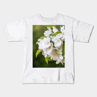 White Apple Blossoms Springtime Kids T-Shirt